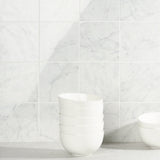 Marble Tech Bianco Gioia 6x6 Polished Porcelain Tile - Lux Tile
