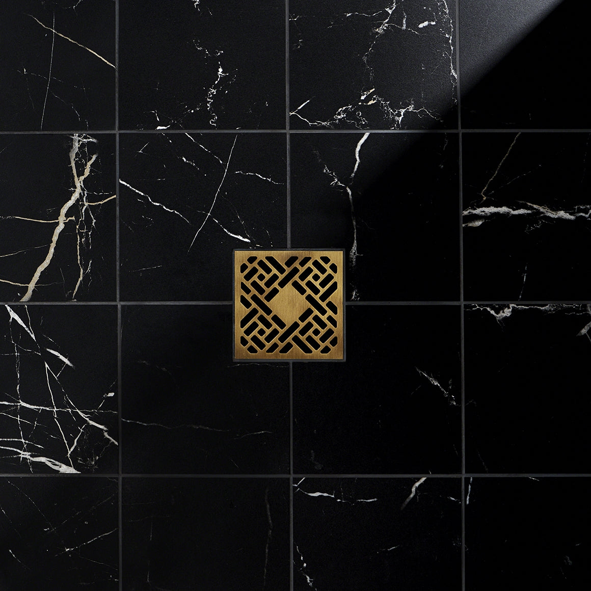 Marble Tech Port Laurent Black Matte Porcelain Tile 6x6 - Lux Tile