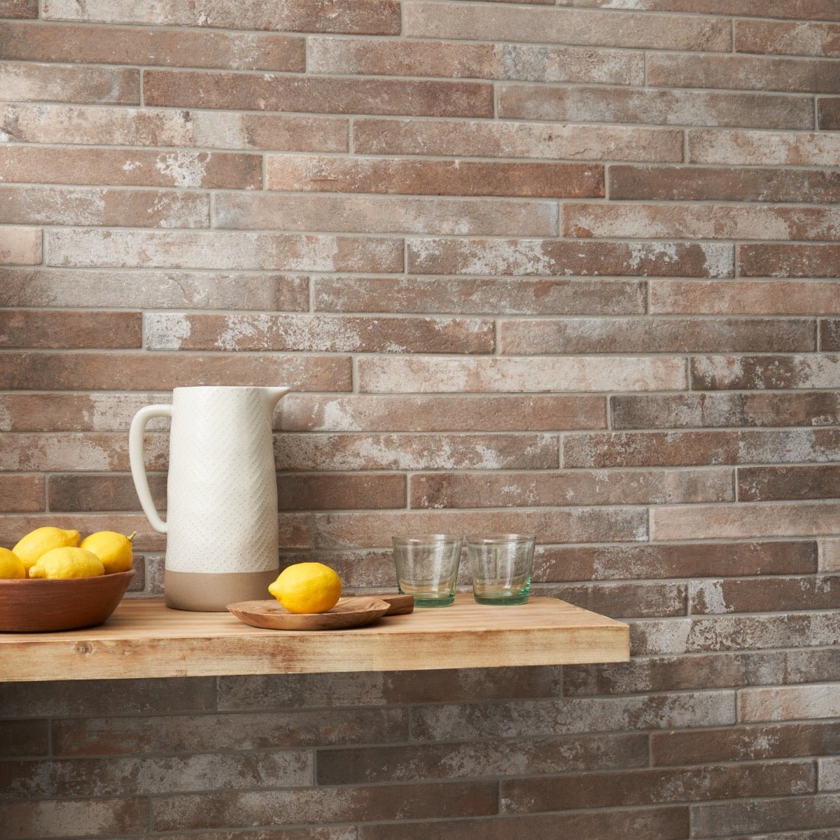 English Brick Sand Terracotta 2x18 Matte Porcelain Tile