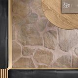 Pathstone Taupe Textured Matte Porcelain Flagstone Tile - Lux Tile