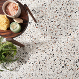 Lux Tile Chips Macro Bianco White 8x8 Matte Porcelain Tile