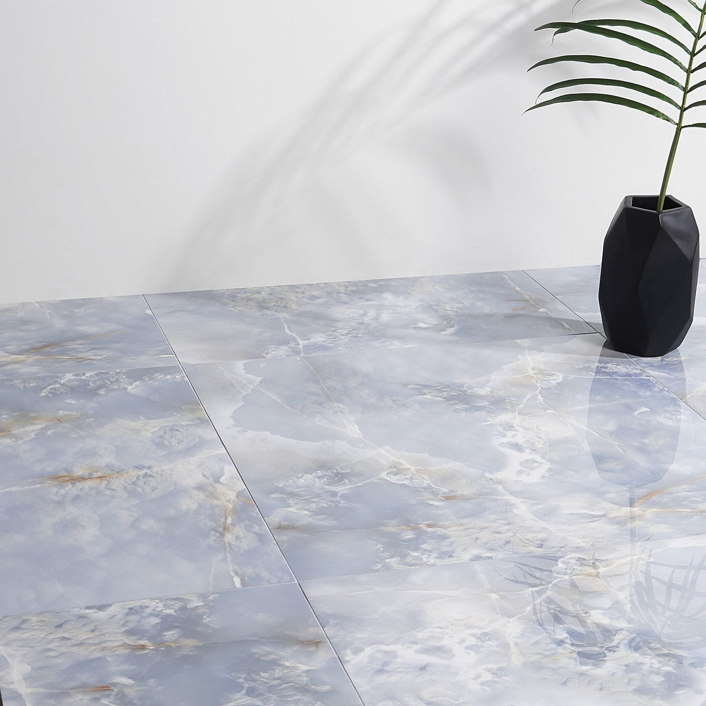 Tilebar Lumina Onyx Caspian Blue 24x24 Polished Porcelain Tile