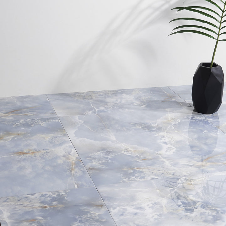 Tilebar Lumina Onyx Caspian Blue 24x24 Polished Porcelain Tile