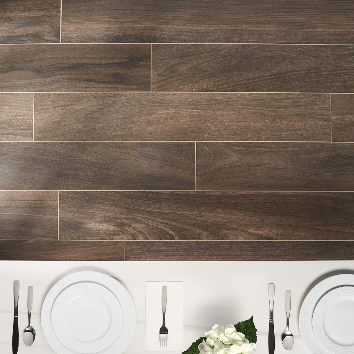 Silkwood Walnut Brown 8x48 Matte Porcelain Tile - Lux Tile