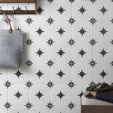 Tau Blanco White 9x9 Matte Porcelain Tile by Lux Tile