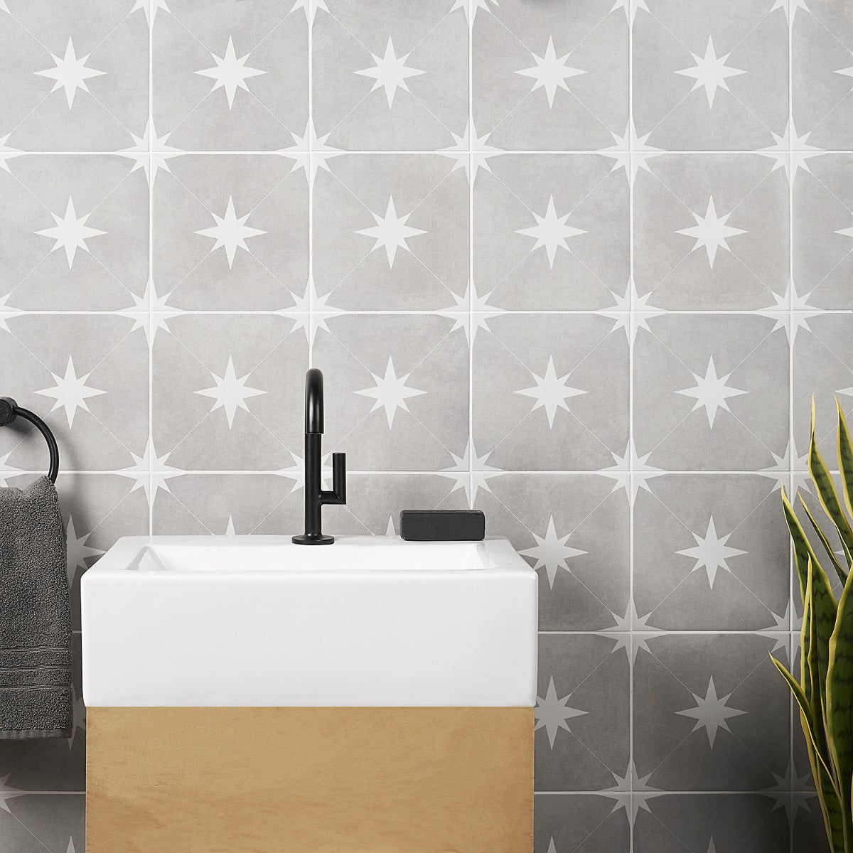 Tau Gris Gray 9x9 Matte Porcelain Tile - Lux Tile