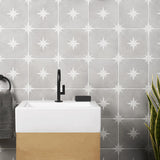Tau Gris Gray 9x9 Matte Porcelain Tile - Lux Tile
