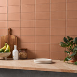 Stacy Garcia Maddox Terracotta Matte Ceramic Subway Tile 4x8