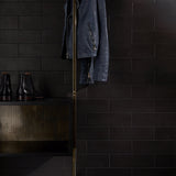 Tessuto Carbone Matte Black 4x12 Porcelain Subway Tile