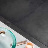 Bronx Black 24x48 Matte Porcelain Tile - Industrial Concrete Look