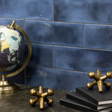 Diesel Camp Smoke Blue 4x12 Glossy Ceramic Subway Tile