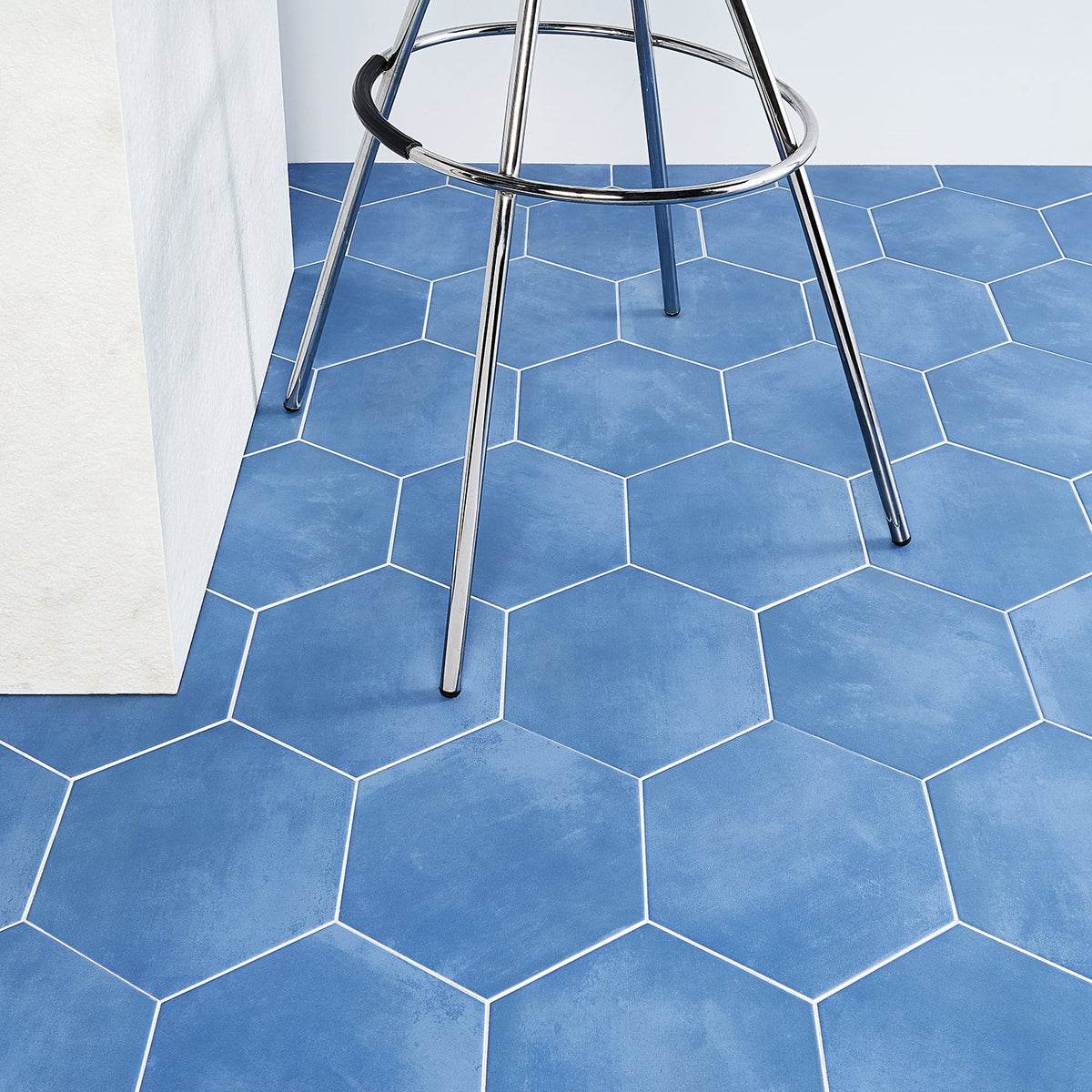 HexArt Azul Blue 8" Hexagon Matte Porcelain Tile - Lux Tile