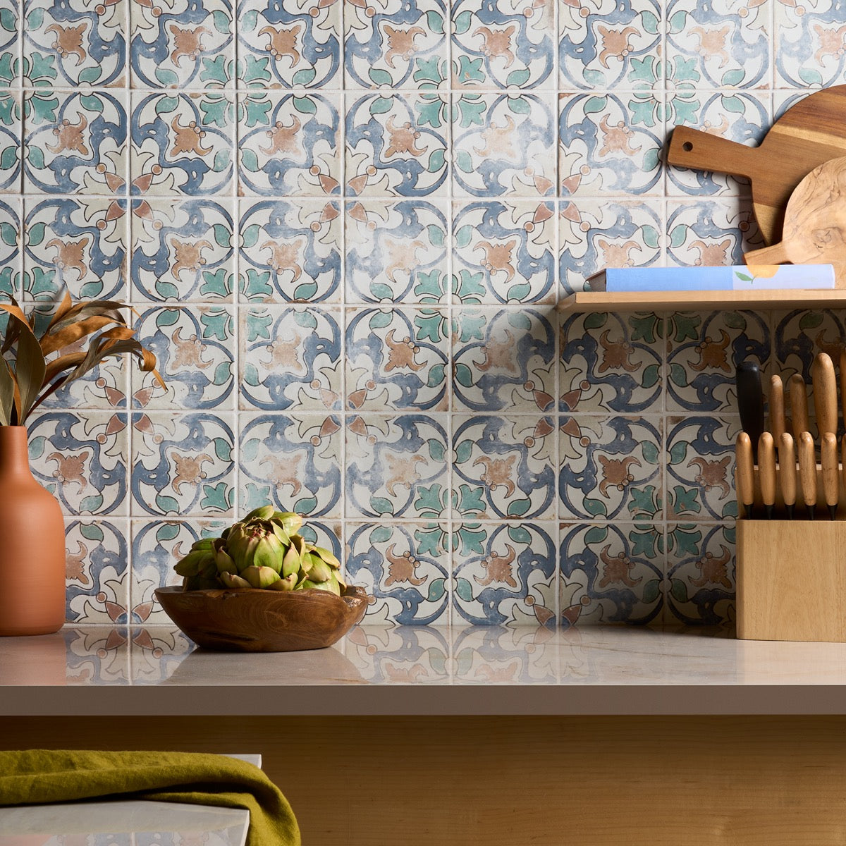 Paula Purroy Talia Fiesta Multicolor 5x5 Matte Ceramic Tile