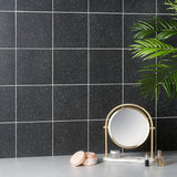 Elizabeth Sutton Charcoal Black Terrazzo 8x8 Matte Porcelain Tile
