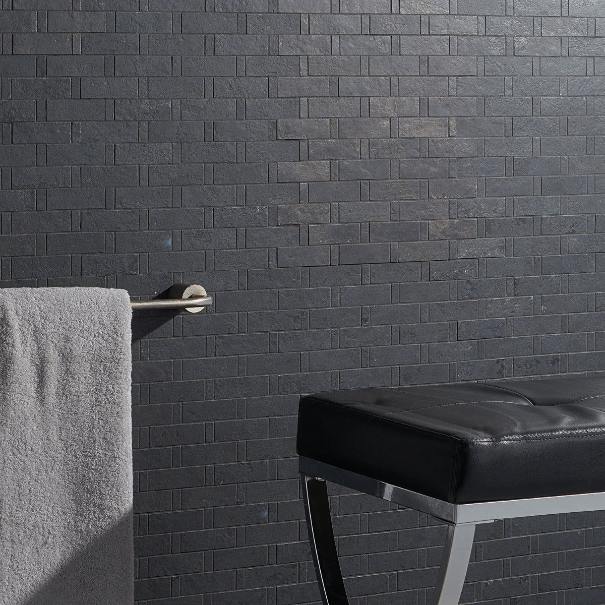 Lux Tile Portrait Black Weave Matte Porcelain Mosaic Tile