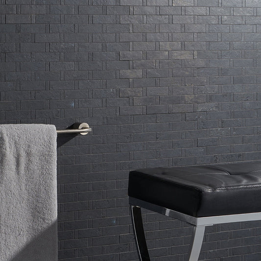 Lux Tile Portrait Black Weave Matte Porcelain Mosaic Tile
