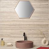 Romani Travertine Hazelnut Beige 24x48 Satin Porcelain Tile - Lux Tile