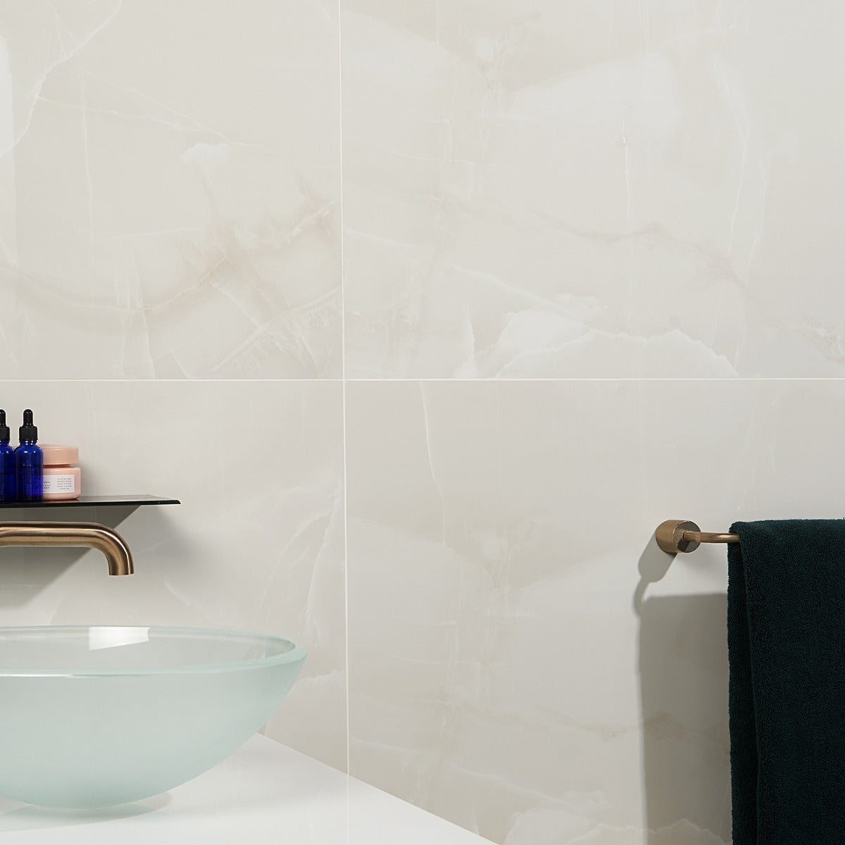 DreamStone Aztec Onyx Bianco 24x48 Polished Porcelain Tile