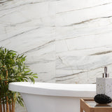 DreamStone Carpaccio White 12x24 Matte Porcelain Tile - Lux Tile