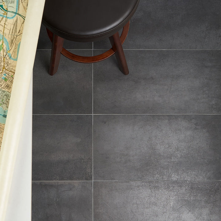 Bond Venom Charcoal Matte Porcelain Tile - 12x24 - Lux Tile