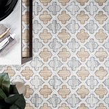 Alesso Deco Picos Beige 8x8 Matte Porcelain Tile - Lux Tile