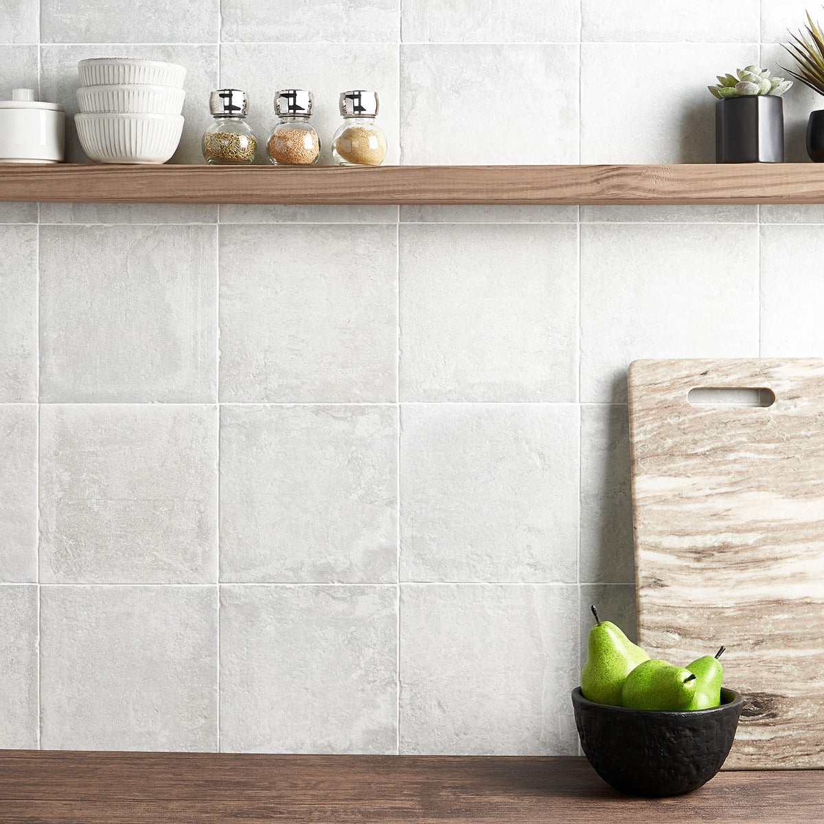 Lux Tile Alesso Perla Gray 8x8 Matte Porcelain Tile