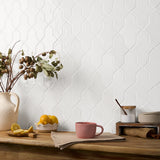 Lux Tile Parma Cruz White 5x8 Polished Porcelain Tile