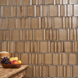 Kinro Golden Brown 6x6 3D Matte Porcelain Tile by Lux Tile