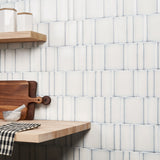 Kinro Snow White 6x6 3D Polished Porcelain Tile - Lux Tile