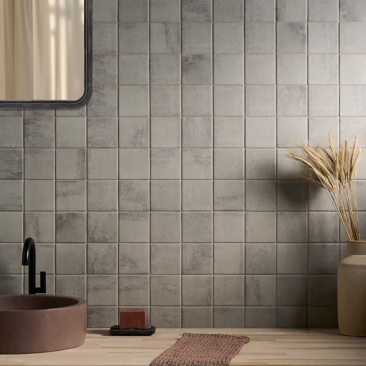 Morocco Dove Gray 4x4 Matte Porcelain Tile - Lux Tile