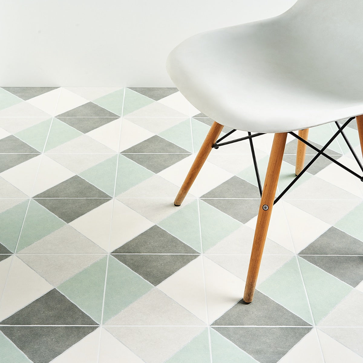 Auteur Plaid Sage Green 9x9 Matte Porcelain Tile