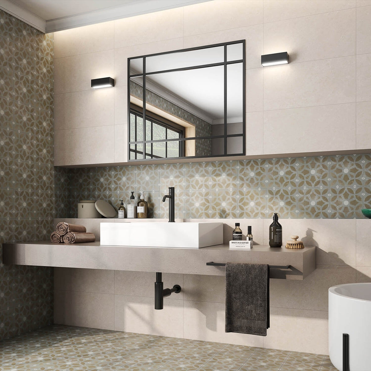 Bella Louvre Green Matte Porcelain Tile - 9x9 Inches