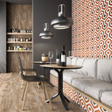 Bella Soumaya Orange 9x9 Matte Porcelain Tile - Lux Tile