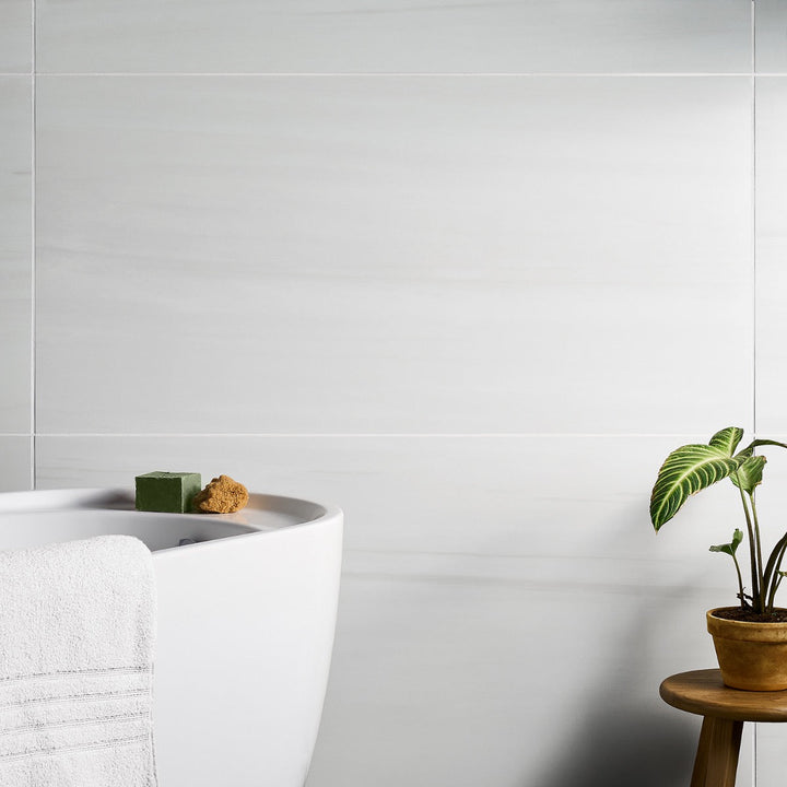 Breeze Dune Dolomite Warm White 24x48 Matte Porcelain Tile by Lux Tile
