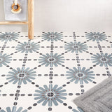 Lapaz Daisy Blue 9x9 Matte Porcelain Tile - Lux Tile