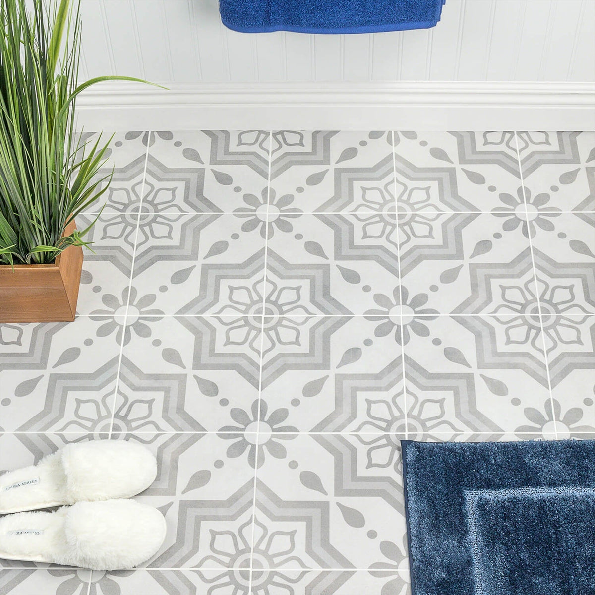 Cascais Silver Sky 9x9 Matte Porcelain Tile - Lux Tile