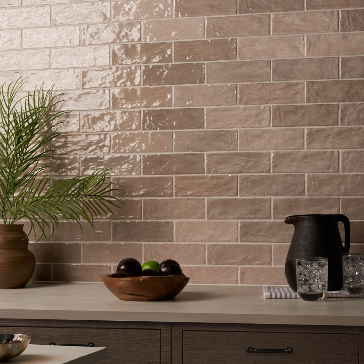 Portmore Taupe 3x8 Glazed Ceramic Tile - Lux Tile