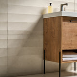 Lucreto Waves Beige 24x48 Matte Porcelain Tile - Lux Tile