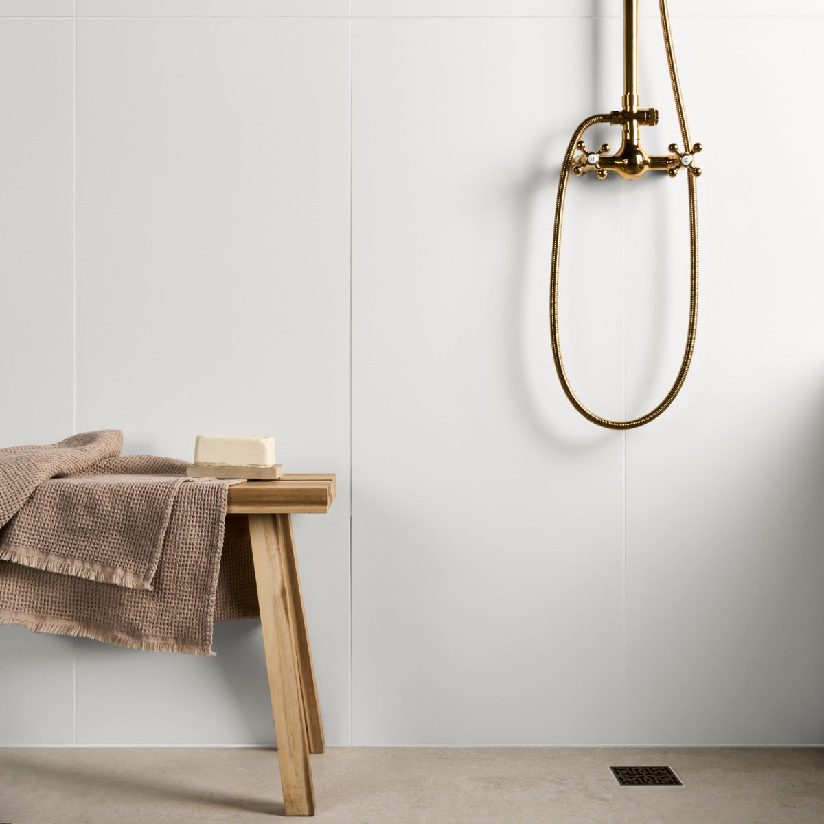 Plaster Chalk White Matte Ceramic Tile 18x48 - Lux Tile