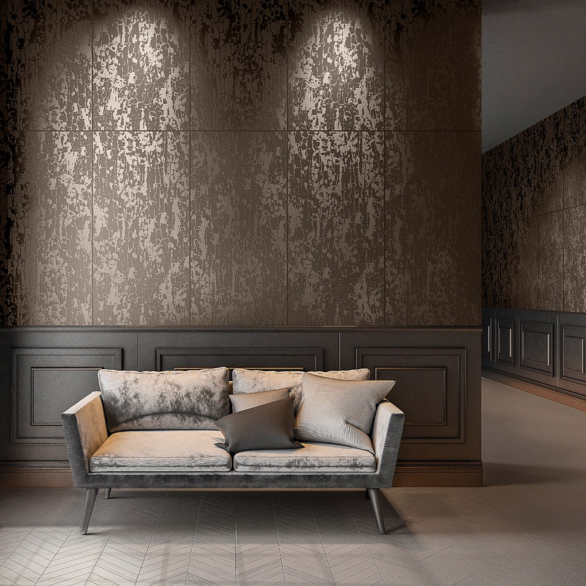 Boreal Foundry Bronze 24x48 Porcelain Wall Tile