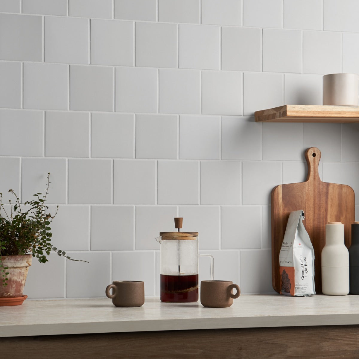 Born White 5x5 Matte Porcelain Tile - Lux Tile