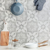 Cascais Silver Sky 9x9 Matte Porcelain Tile - Lux Tile