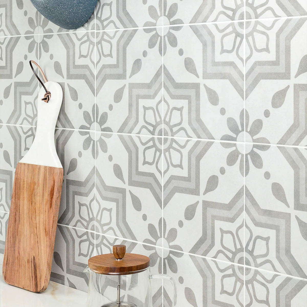 Cascais Silver Sky 9x9 Matte Porcelain Tile - Lux Tile