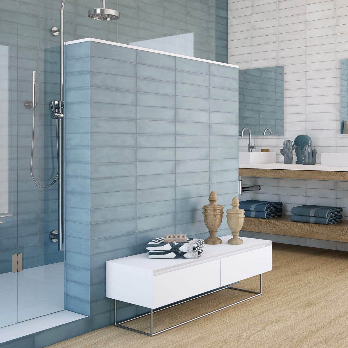 Bayou Sky Blue 3x12 Matte Ceramic Subway Tile