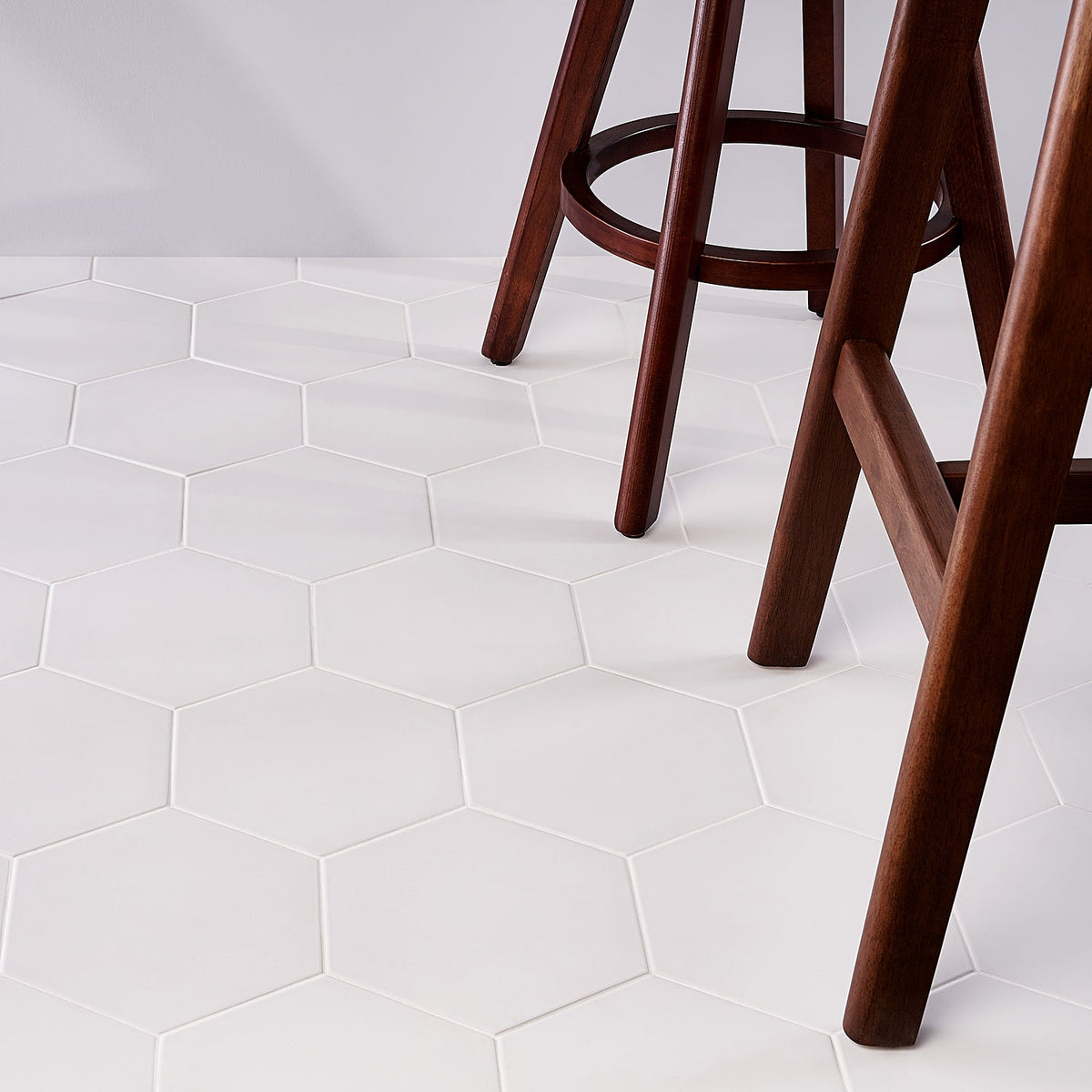 HexArt Blanco White Matte Porcelain Tile - 8" Hexagon