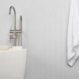Kai White 1x2" Herringbone Matte Porcelain Mosaic Tile by Lux Tile