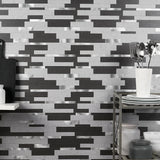 Bond Tile Easy Luxe Metalway Gray 11.81 in. x 11.81 in. SPC Peel and Stick Tile (0.96 Sq. Ft. / Sheet)