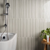 Kanbina Sage Gray 5x18 Glossy Ceramic Mosaic Tile