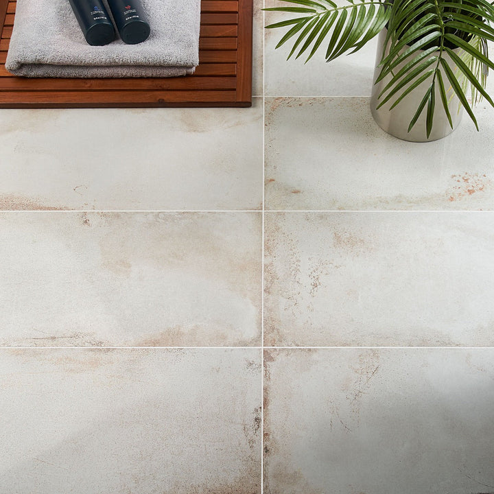 Angela Harris Flatiron White 12x24 Semi-Polished Porcelain Tile