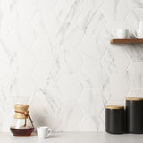 Amalfi Statuario White 6" Hexagon Polished Porcelain Tile - Lux Tile